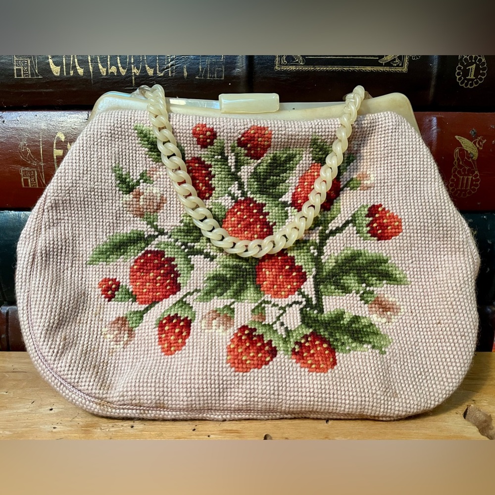 Vintage Needlepointed Purse